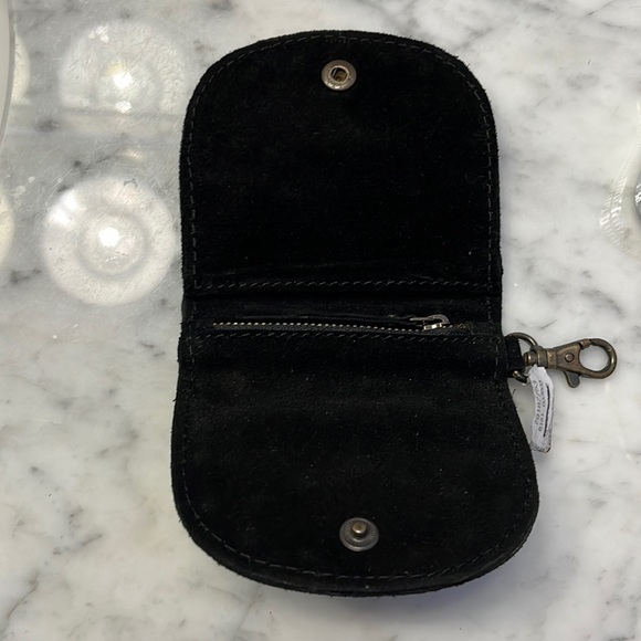 Free People Studded Clip On Wallet Leather in Color: Black NWT - Picture 10 of 15